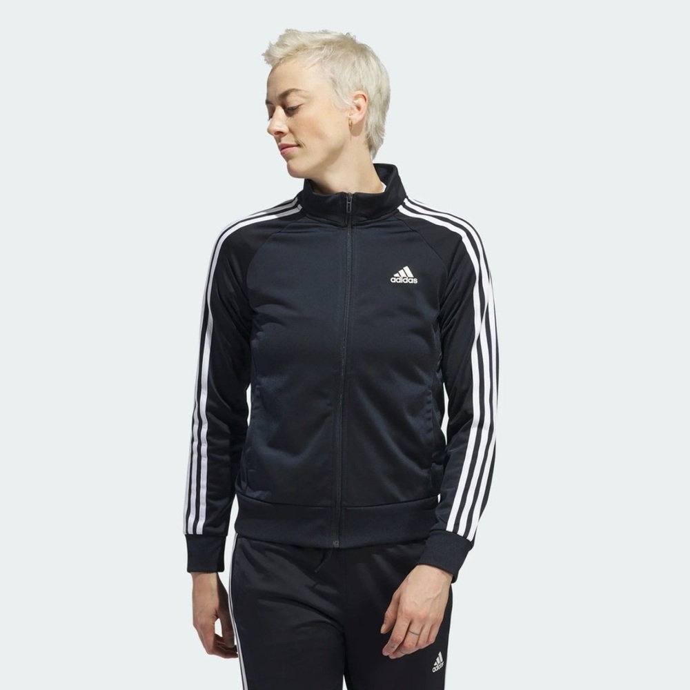 BNWT Women's Adidas Essentials Warm-Up Slim 3-Stripes Track Jacket!